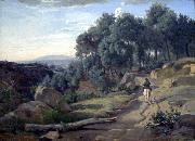 Jean-Baptiste-Camille Corot A View near Volterra painting